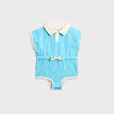 Kith Baby Script Knit Romper - Aragonite