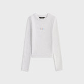 Kith Kids Long Sleeve Mulberry Tee - Light Heather Grey