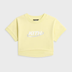 Kith Kids Short Sleeve Nelson Cropped Crewneck - Yellow Haze