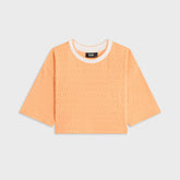 Kith Kids Textured Monogram Fei Cropped Tee - Sorbet