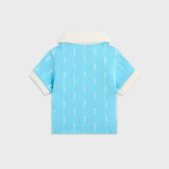 Kith Kids Script Knit Taylen Crop Polo - Aragonite