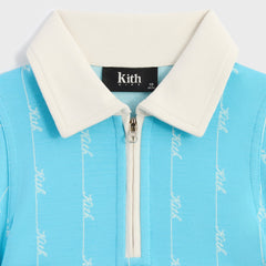 Kith Kids Script Knit Taylen Crop Polo - Aragonite