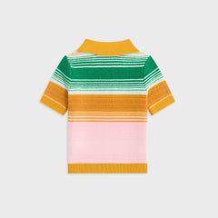 Kith Kids Striped Cropped Polo - Midsummer