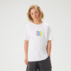 Kith Kids Warp Logo Graphic Tee - White