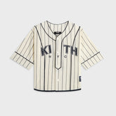 Kith Kids Pinstripe Baseball Shirt - Silk