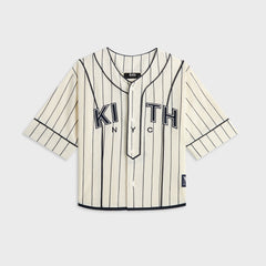 Kith Kids Pinstripe Baseball Shirt - Silk