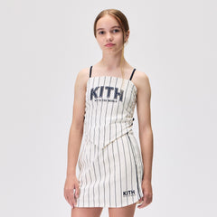 Kith Kids Pinstripe Baseball Ivy Top - Silk