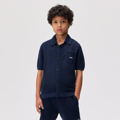 Kith Kids Textured Button Down Tilden Shirt - Nocturnal