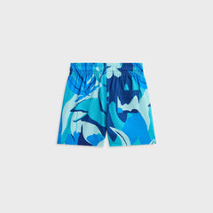 Kith Kids Abstract Tropical Thompson Camp Short - Turquoise