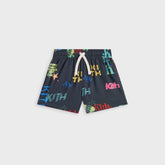Kith Kids Thompson Camp Tossed Monogram Short - Nocturnal