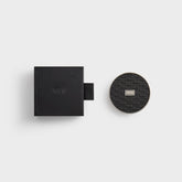 Kith Classic Logo Set of 4 Leather Coasters - Black