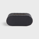 Kith Monogram Saffiano Leather Tissue Box - Black