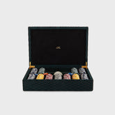Kith Monogram Debossed Suede Poker Set - Stadium