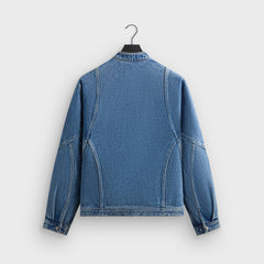 Kith Denim Adrien Moto Jacket - Mid Indigo