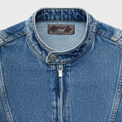 Kith Denim Adrien Moto Jacket - Mid Indigo