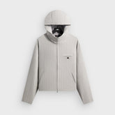 Kith Pinstripe Matteo Zip Up Hoodie - Light Heather Grey