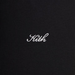 Kith Micro Waffle Drew Polo Shirt - Black