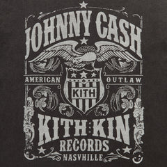 Kith Records for Johnny Cash Outlaw Records Vintage Tee - Black