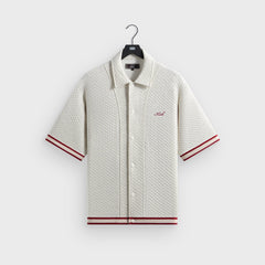 Kith Tessellation Interlock Woodpoint Shirt - Light Heather Grey