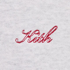 Kith Rib Neck Cropped Camden Hoodie - Light Heather Grey