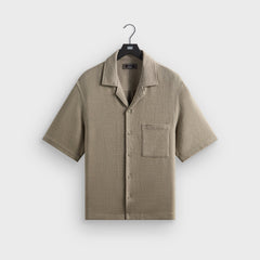 Kith Soft Woven Cropped Beckham Camp Collar Shirt - Folly