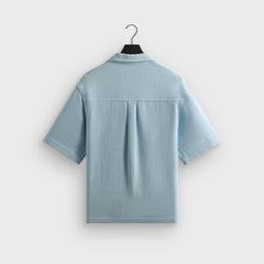 Kith Soft Woven Cropped Beckham Camp Collar Shirt - Light Indigo