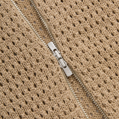 Kith Crochet Luke Zip Front Sweater - Durum