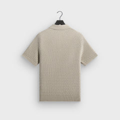 Kith Basket Weave Tilden Polo - Light Heather Grey