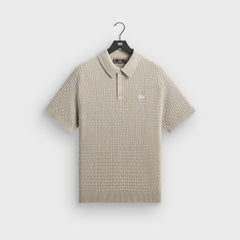 Kith Basket Weave Tilden Polo - Light Heather Grey