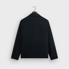 Kith Double Crepe Long Sleeve Thompson Crossover Shirt - Black