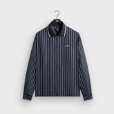 Kith Striped Poplin Long Sleeve Thompson Zip Front Shirt - Blend