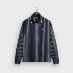 Kith Striped Poplin Long Sleeve Thompson Zip Front Shirt - Blend