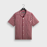 Kith Barre Stripe Thompson Camp Collar Shirt - Plum
