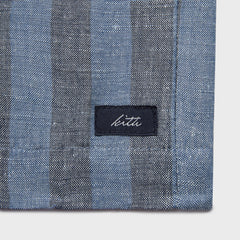 Kith Spun Silk Linen Stripe Colton Zip Front Shirt - Guide
