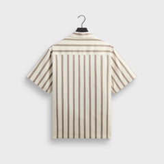 Kith Textured Stripe Thompson Camp Collar Shirt - Sandalwood