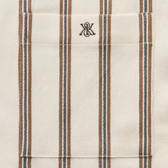Kith Textured Stripe Thompson Camp Collar Shirt - Sandalwood