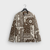 Kith Bandana Jacquard Long Sleeve Willis Shirt - Coffee