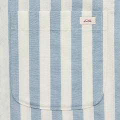 Kith Spun Silk Linen Stripe Paxton Buttondown - Light Indigo