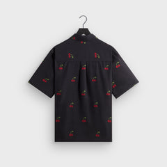 Kith Printed Cherry Cupro Linen Beckham Buttondown - Black