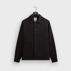 &Kin Textured Viscose Ace Buttondown - Black