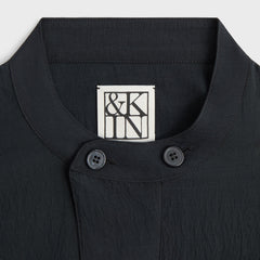 &Kin Wrinkle Cupro Leven Shirt - Black