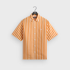 Kith Striped Thompson Camp Collar Shirt - Tiger