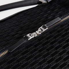 Kith Monogram Suede Traveler K55 Bag - Black
