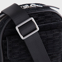 Kith Monogram Suede Passenger K15 Bag - Black