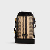 Kith Striped Raffia Drawstring Pouch - Radiant