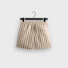 Kith Spun Silk Linen Stripe Kellen Short - Chai