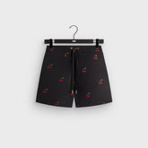 Kith Printed Cherry Cupro Linen Active Short - Black