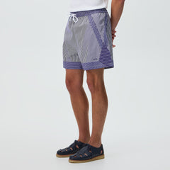 Kith Poplin Stripe Turbo Short - Darkshore