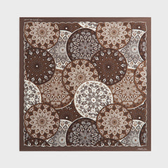 Kith Printed Mandala Silk Scarf - Woodland
