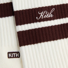 Kith 3-Pack Double Stripe Crew Socks - Silk